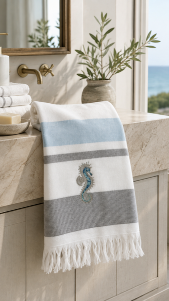Coastal Seahorse Towel