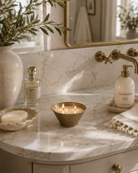 Embossed Brass Soy Candle