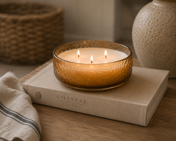 Scented Candle In Vintage Bowl