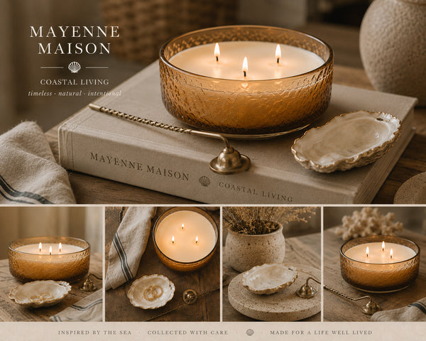Scented Candle In Vintage Bowl