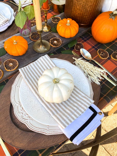 Ticking Stripe Farmhouse Napkins