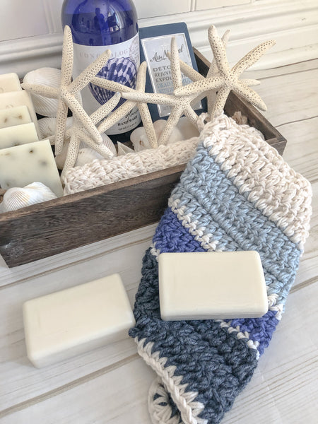 Turkish bath lif wash cloth-nautical stripe