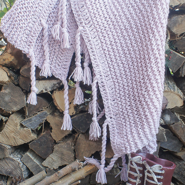 Provence Hand Knit Chunky Wool Throw