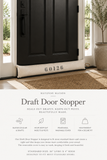 Weighted Door Draft Stopper - Removable Washable Cover