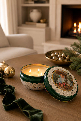 Vintage Porcelain Bowl Soy Candle