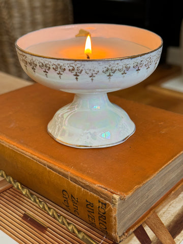 Soy Candles In Vintage Ice Cream Bowls