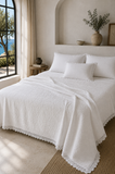 Matelasse Bedspread With Crochet Edges