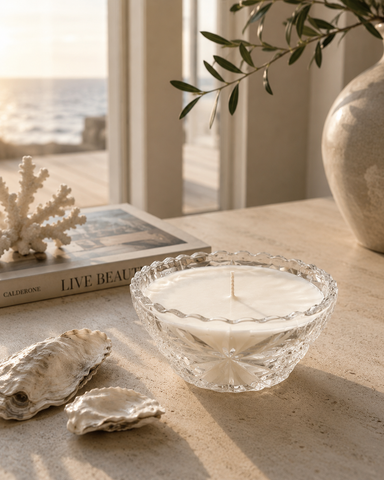 Hand Poured Wax Candle In Vintage China