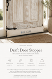 Weighted Door Draft Stopper - Removable Washable Cover