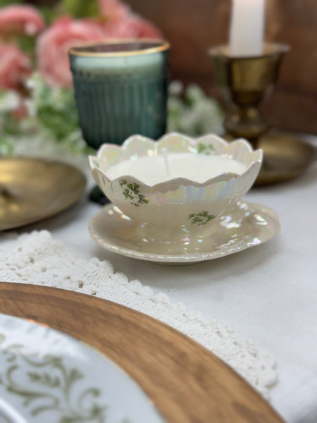 Soy Candles In Vintage Ice Cream Bowls