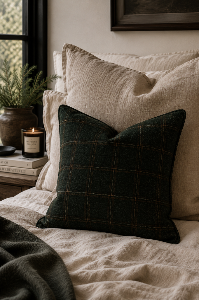 Evergreen Tartan Pillow