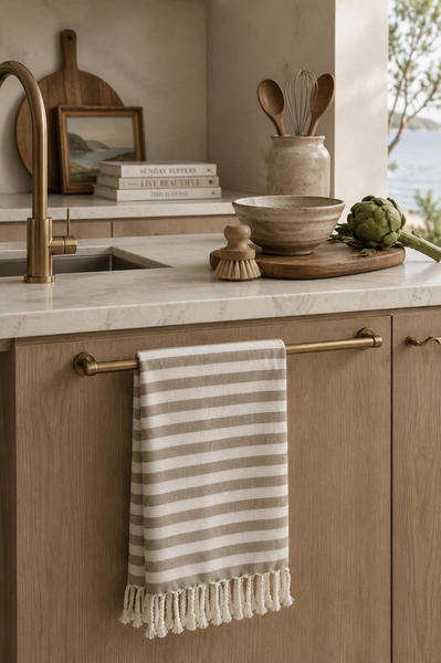 Earth Tone  Stripe Towel