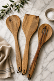 3 Piece  Wood Serving Utensil Set