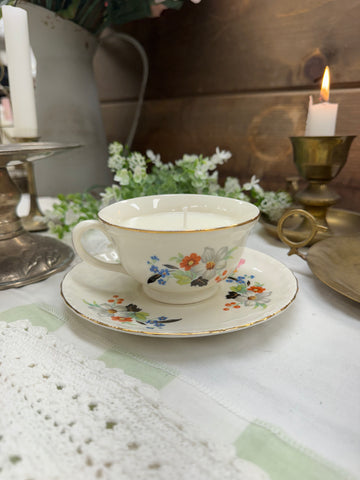 Mismatched Saucers, Vintage Fine China, Wedding Shower Decor