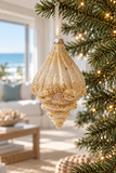 Champagne Finial glass Christmas ornament