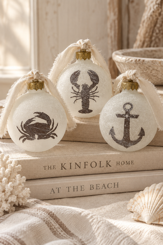 Coastal Glass Ornament Collection