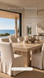 Mayenne Maison custom light oak dining table in Malibu home