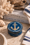 Weathered Navy Anchor Mini Tin Soy Candle
