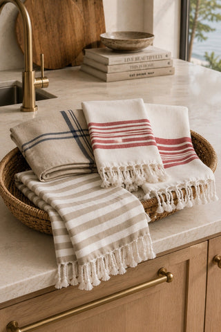 Mediterranean Red Stripe Towel