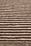 Close-up of smoked brown and ivory striped terry towel texture