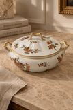 Vintage floral porcelain soup tureen candle with lid
