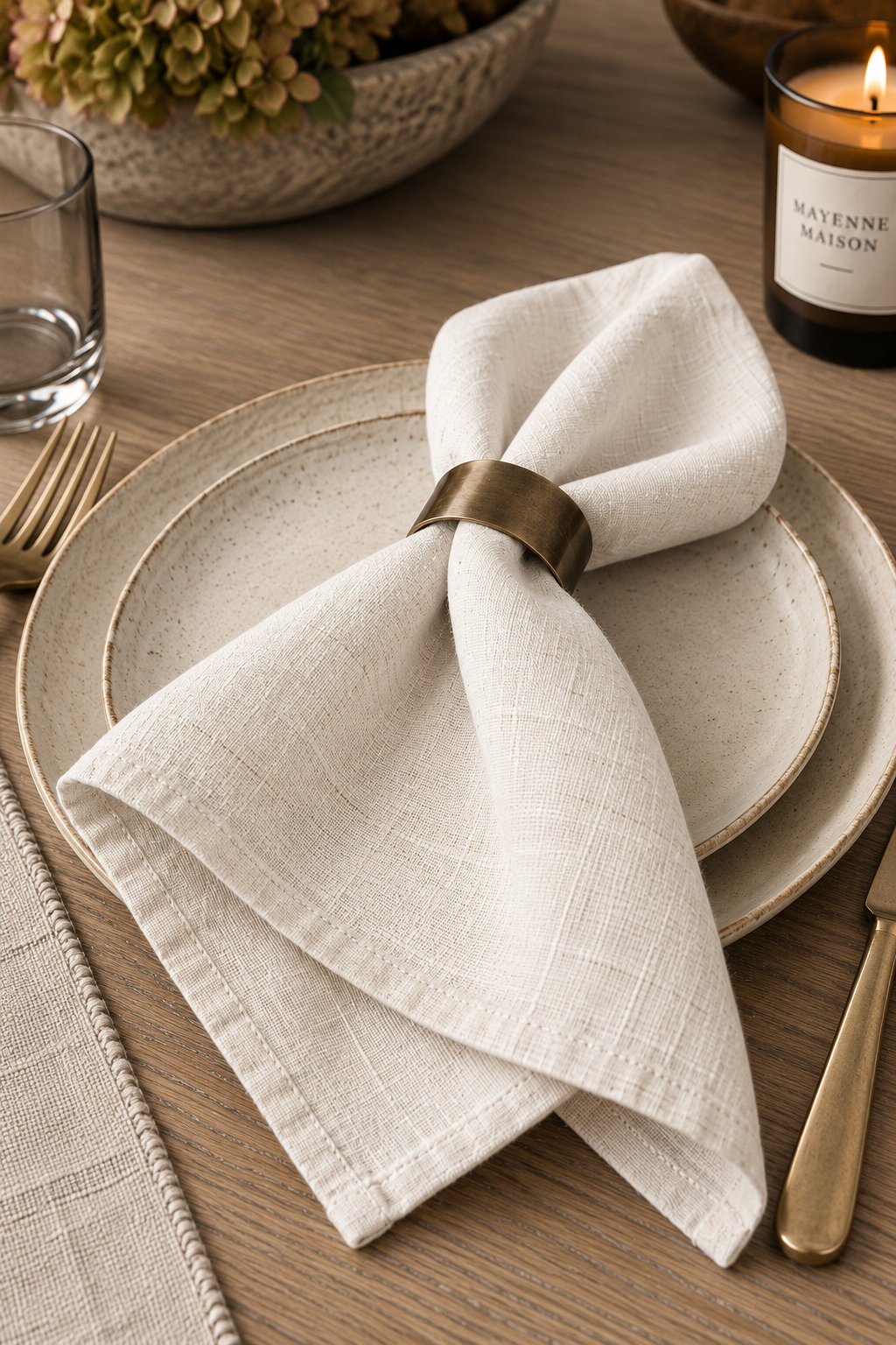 Washed Linen Dinner Napkins, Set of 4