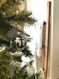 Nautical Silver Glass Ball Ornament