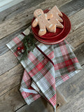 Tartan Tea Towel With Bells