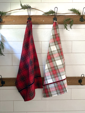 Tartan Tea Towel With Bells