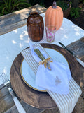 Farmhouse Beaded Napkin Rings With Dried Floral Charms