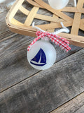 Nautical Sea Glass Ball Ornament
