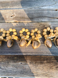 Farmhouse Napkin Rings With Acorn Charm