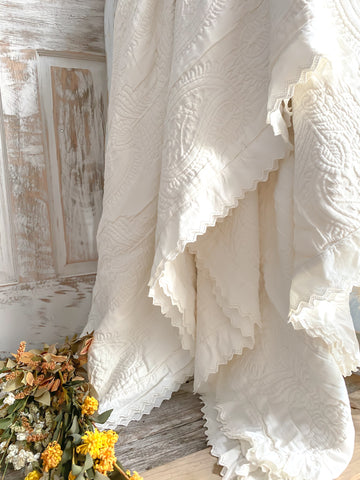 Ruffle Matelasse Bedspread