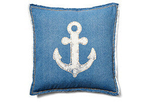 Anchor Indigo Pillow