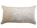 Riviera Hand Embroidered Linen Pillow