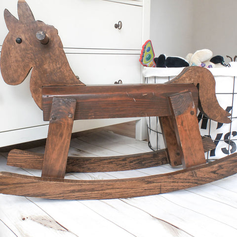 Vintage Wooden Toddler's Rocking Horse