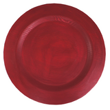 Weathered  Wood Charger-Christmas Red