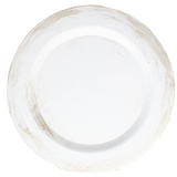 Weathered  Wood Charger-Christmas White
