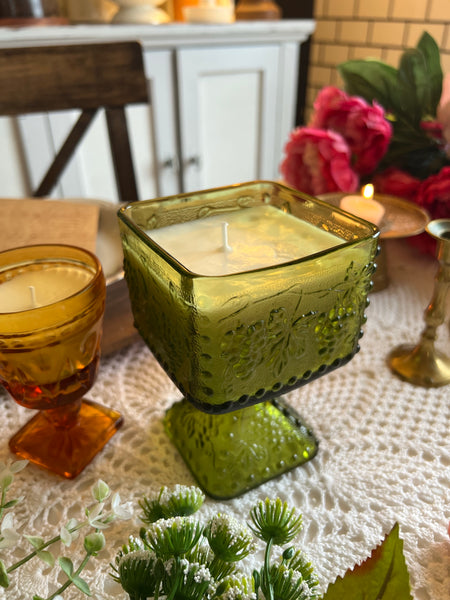 Hand Poured Soy Candle in Vintage Containers