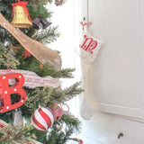 Monogram Linen Stocking