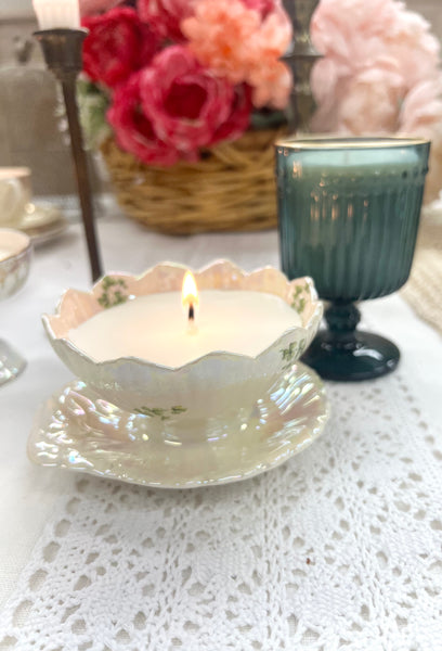 Soy Candles In Vintage Ice Cream Bowls