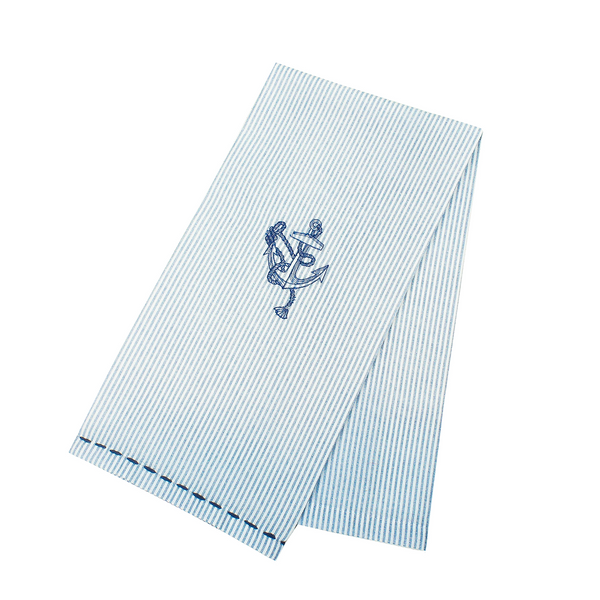 Pinstripe Anchor Towel