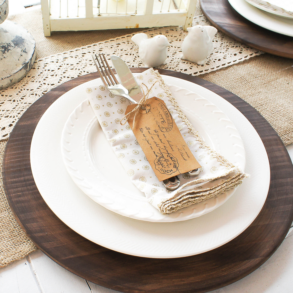 Rustic Wood Charger – Mayenne Maison